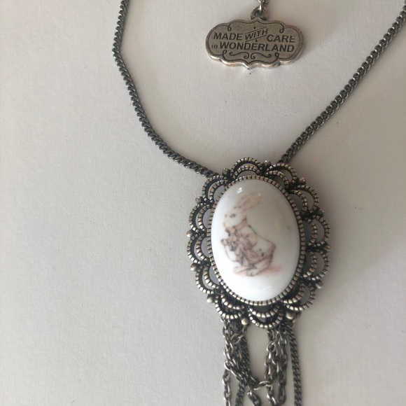 Disney Jewelry - Alice in Wonderland Necklace -White Rabbit